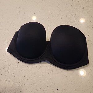 Wacoal Bra 34DD Black Underwire Lined Strapless *no Straps 854119